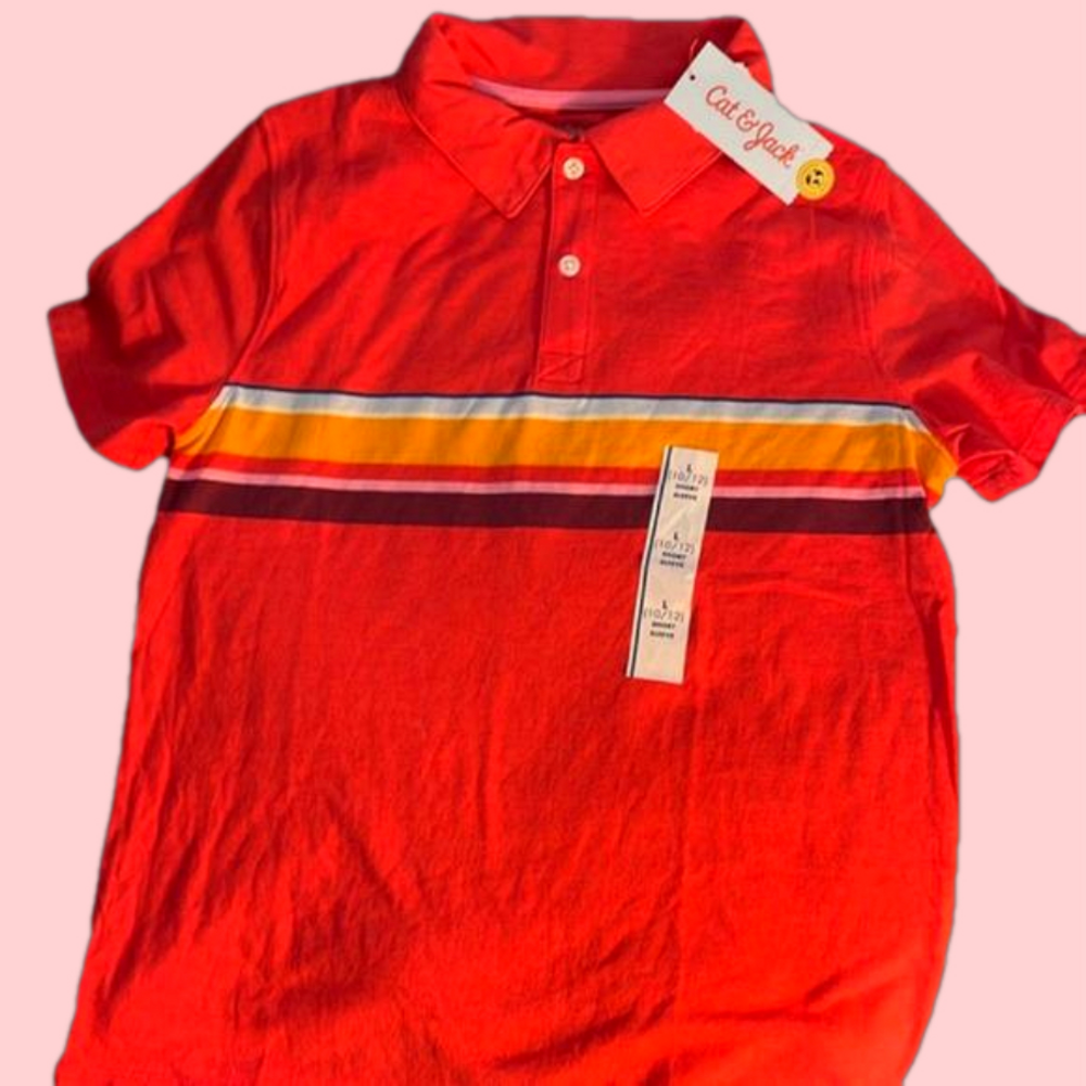 Lost in the 🔥 NWT Cat & Jack Kid’s Collared Polo Shirt - Picture 1 of 3